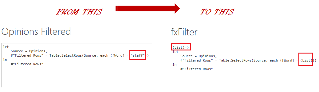 Updating the M code